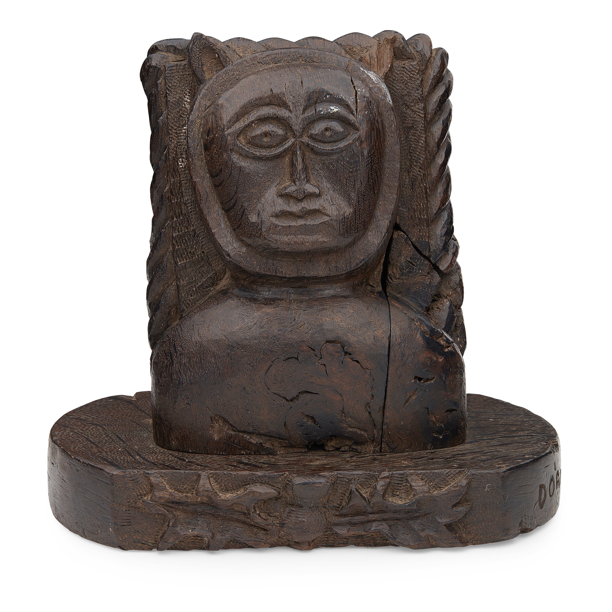 A CARVED OAK FIGURE OF AN IMP, DORNOCH CATHEDRAL