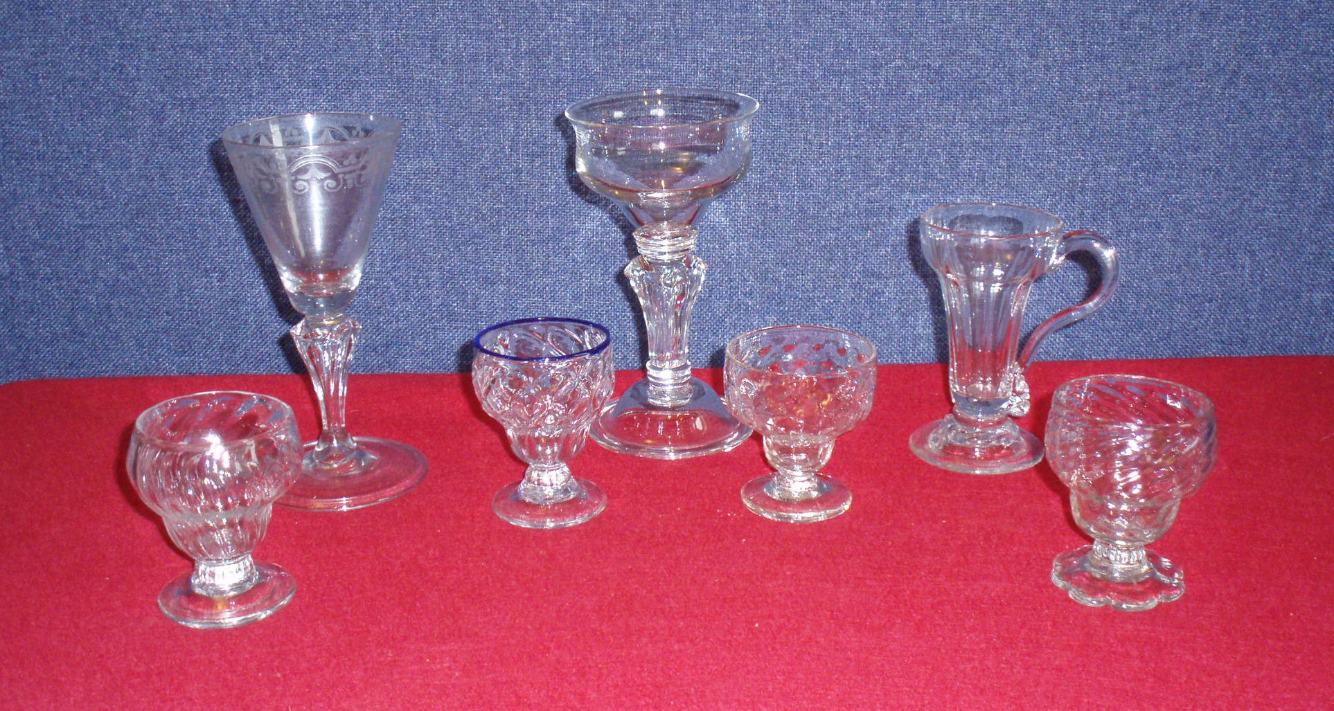 TWO SILESIAN STEMMED WINE GLASSES
