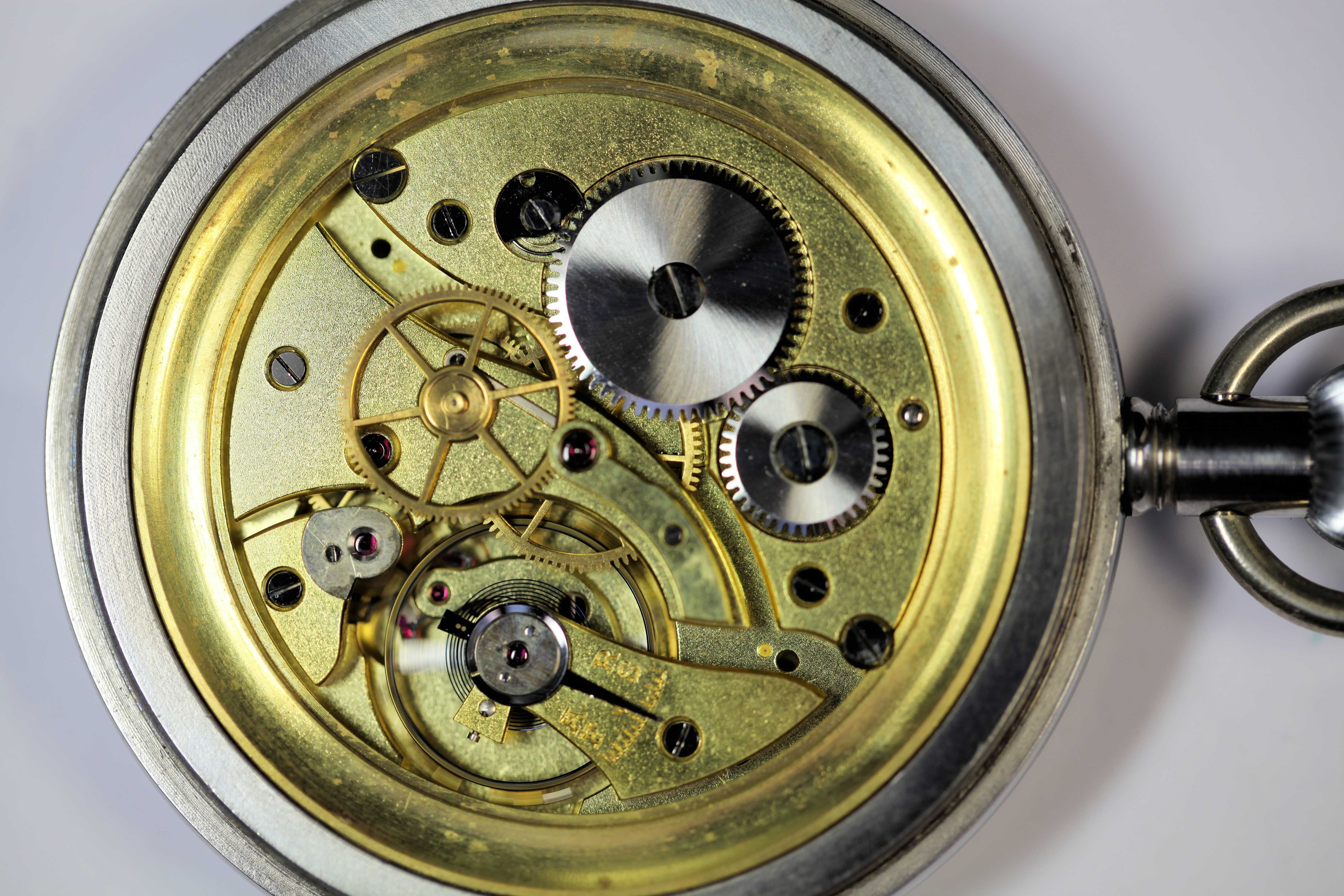 A mahogany cased deck watch