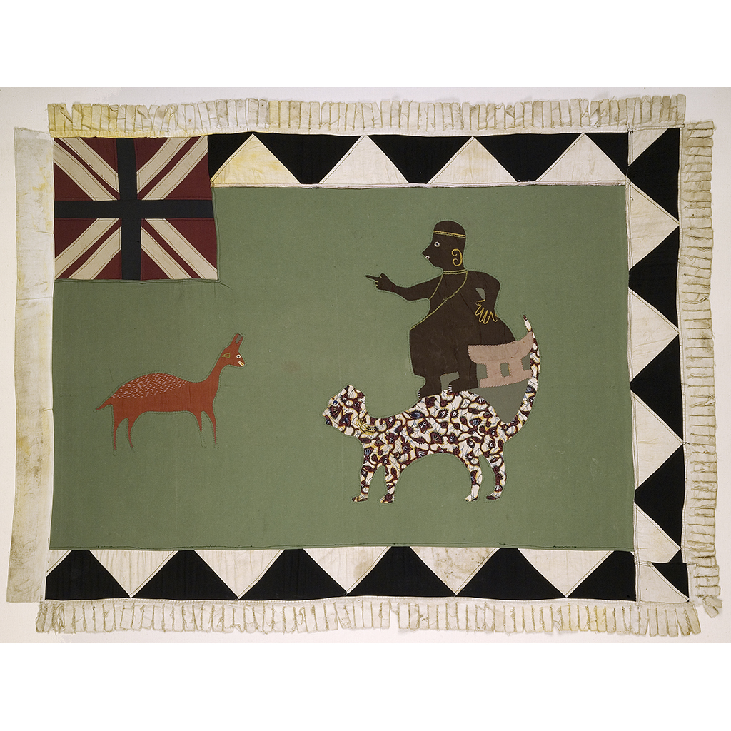 FANTE ASAFO FLAG: IF WE CAN TAME THE LEOPARD WHAT CHANCE HAVE YOU MERE ANIMALS