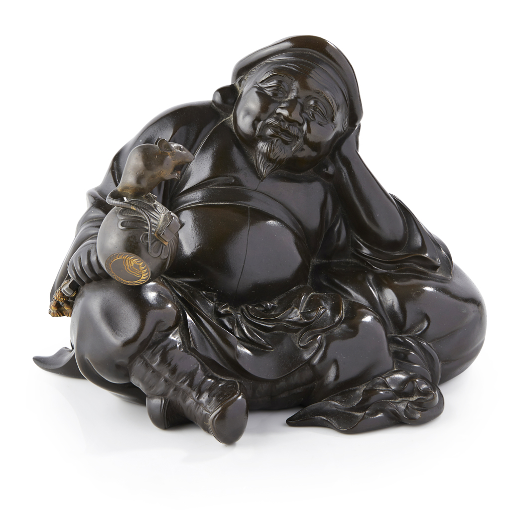 BRONZE FIGURE OF HOTEI