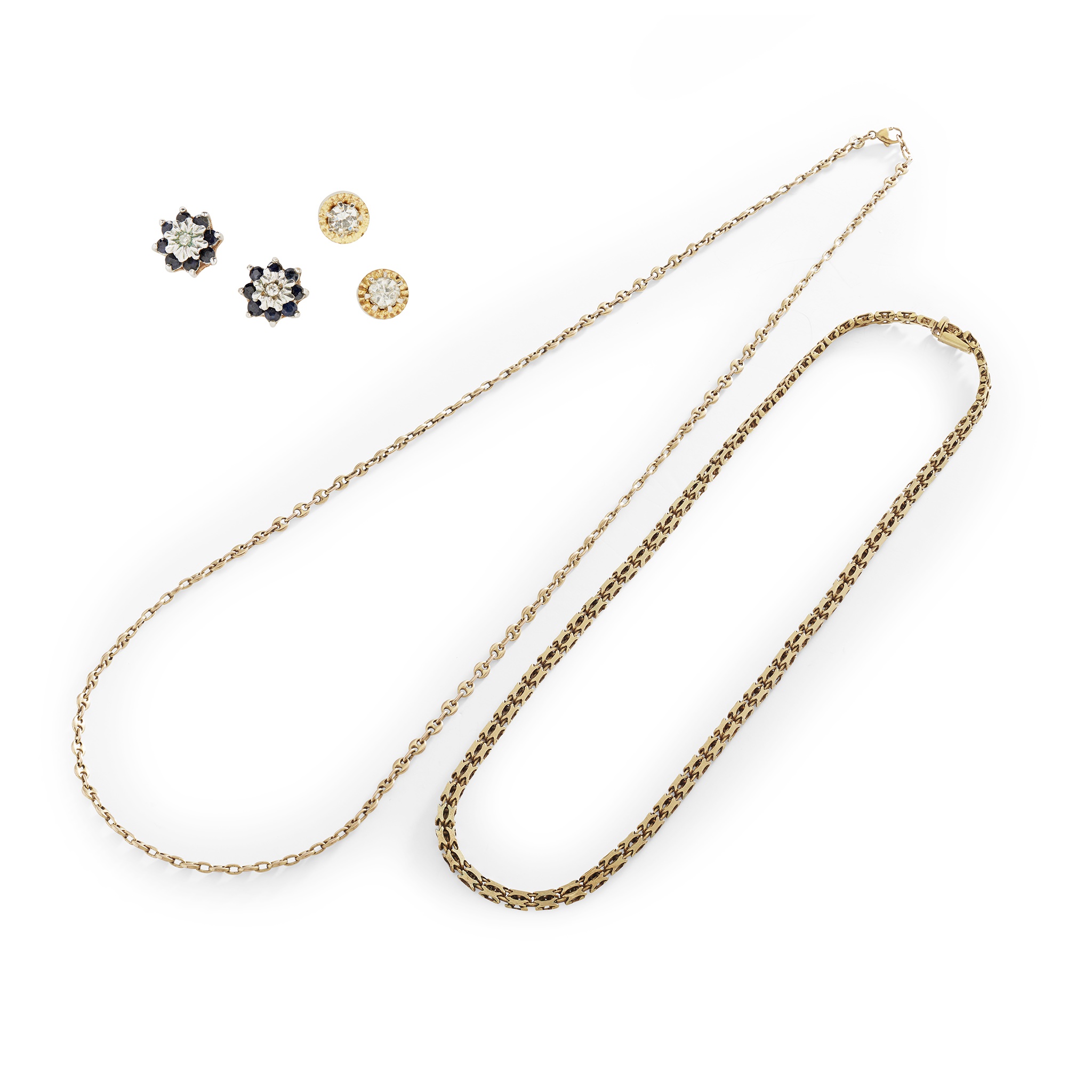 A collection of gold jewellery