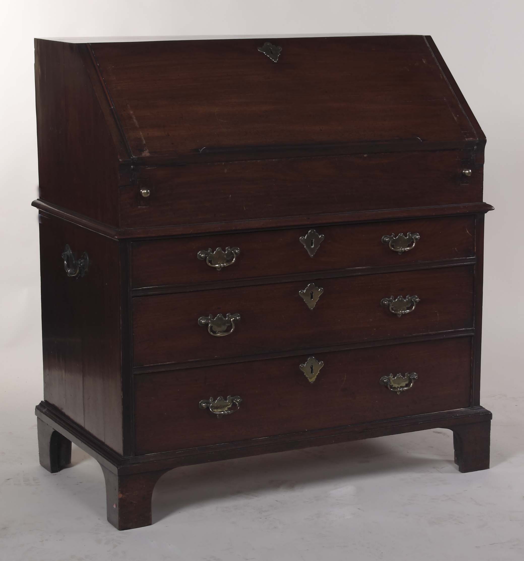 An early George III mahogany bureau