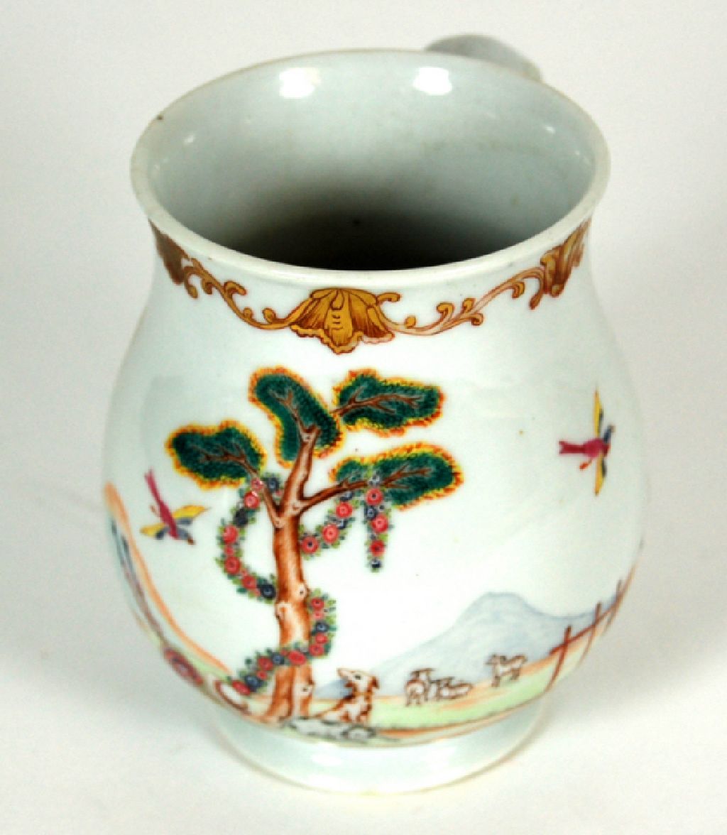 CHINESE EXPORT FAMILLE ROSE BALUSTER TANKARD