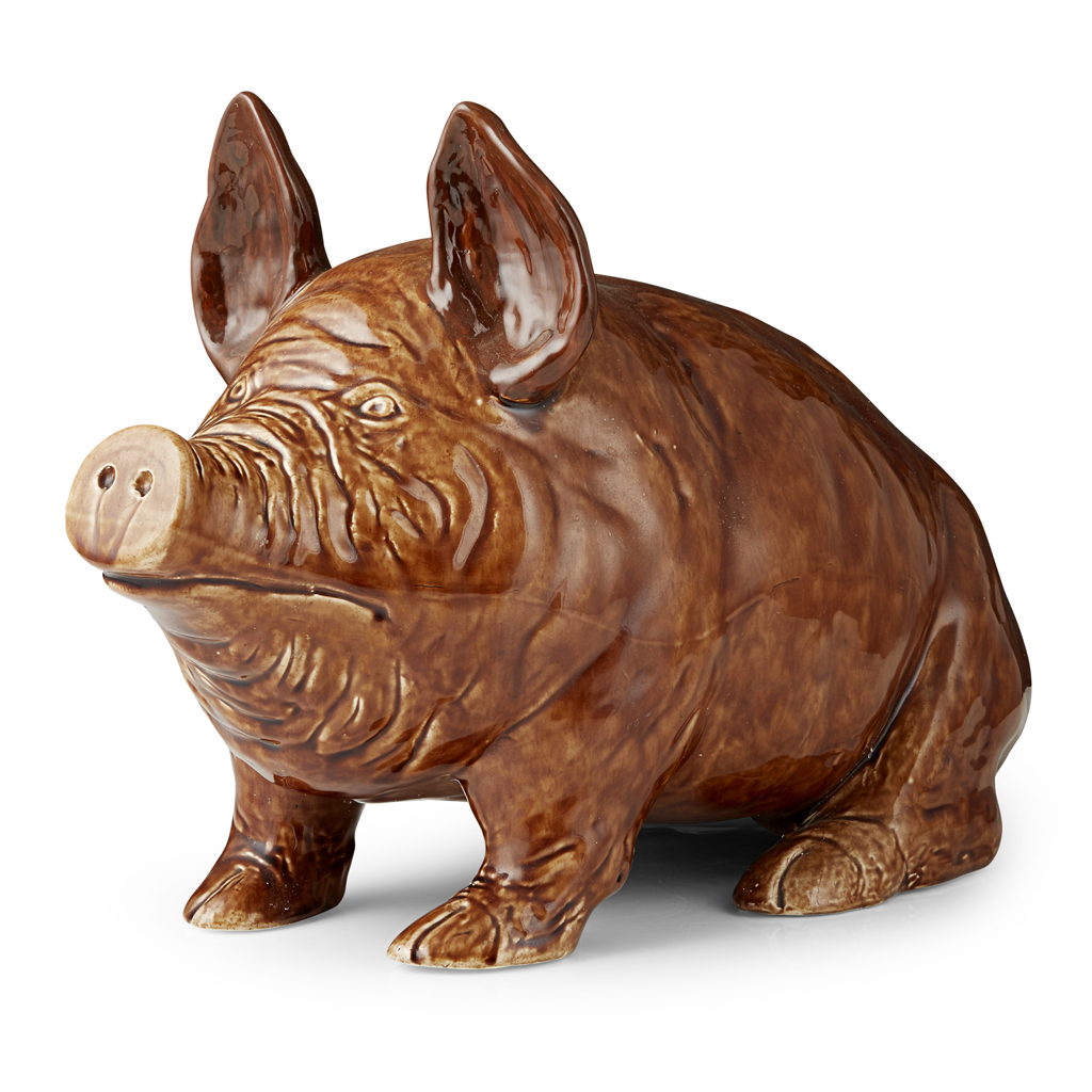 A LARGE WEMYSS WARE PIG