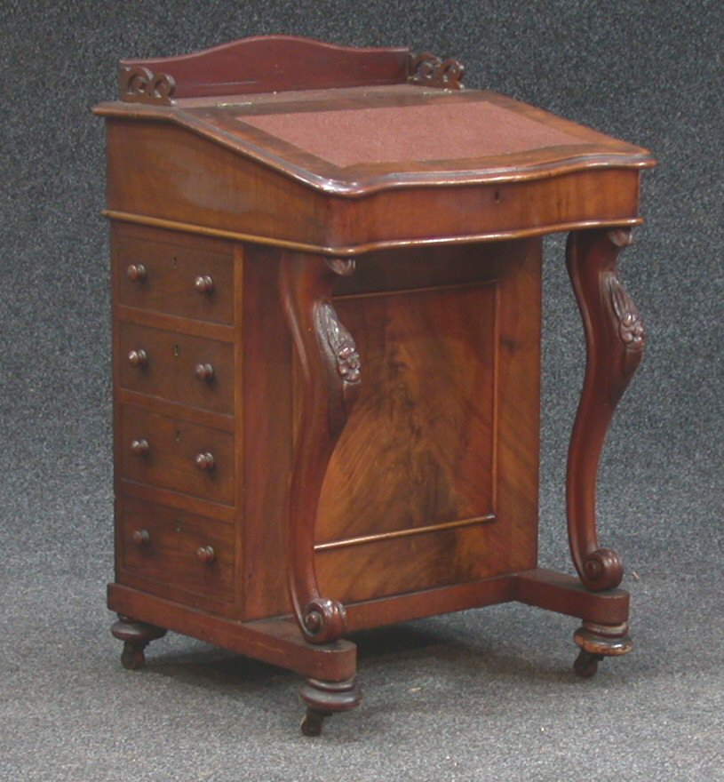 A mahogany davenport