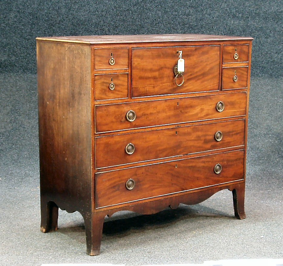 A Regency mahogany secretaire chest,