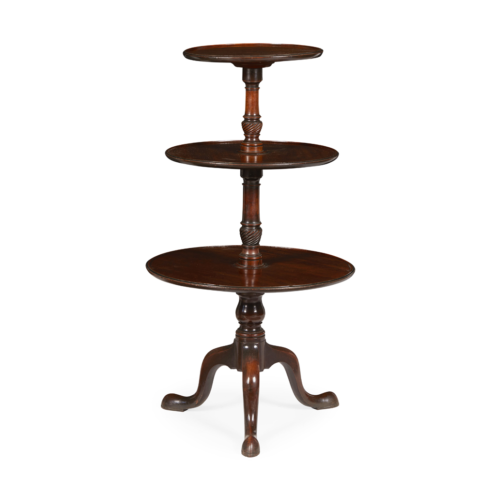 GEORGE III MAHOGANY DUMBWAITER