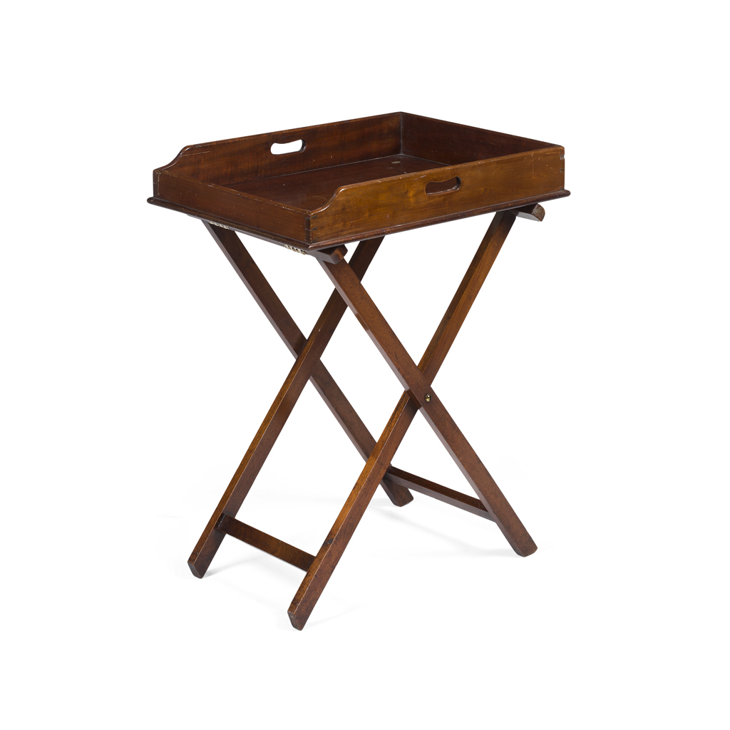 GEORGIAN MAHOGANY BUTLER'S TRAY AND STAND