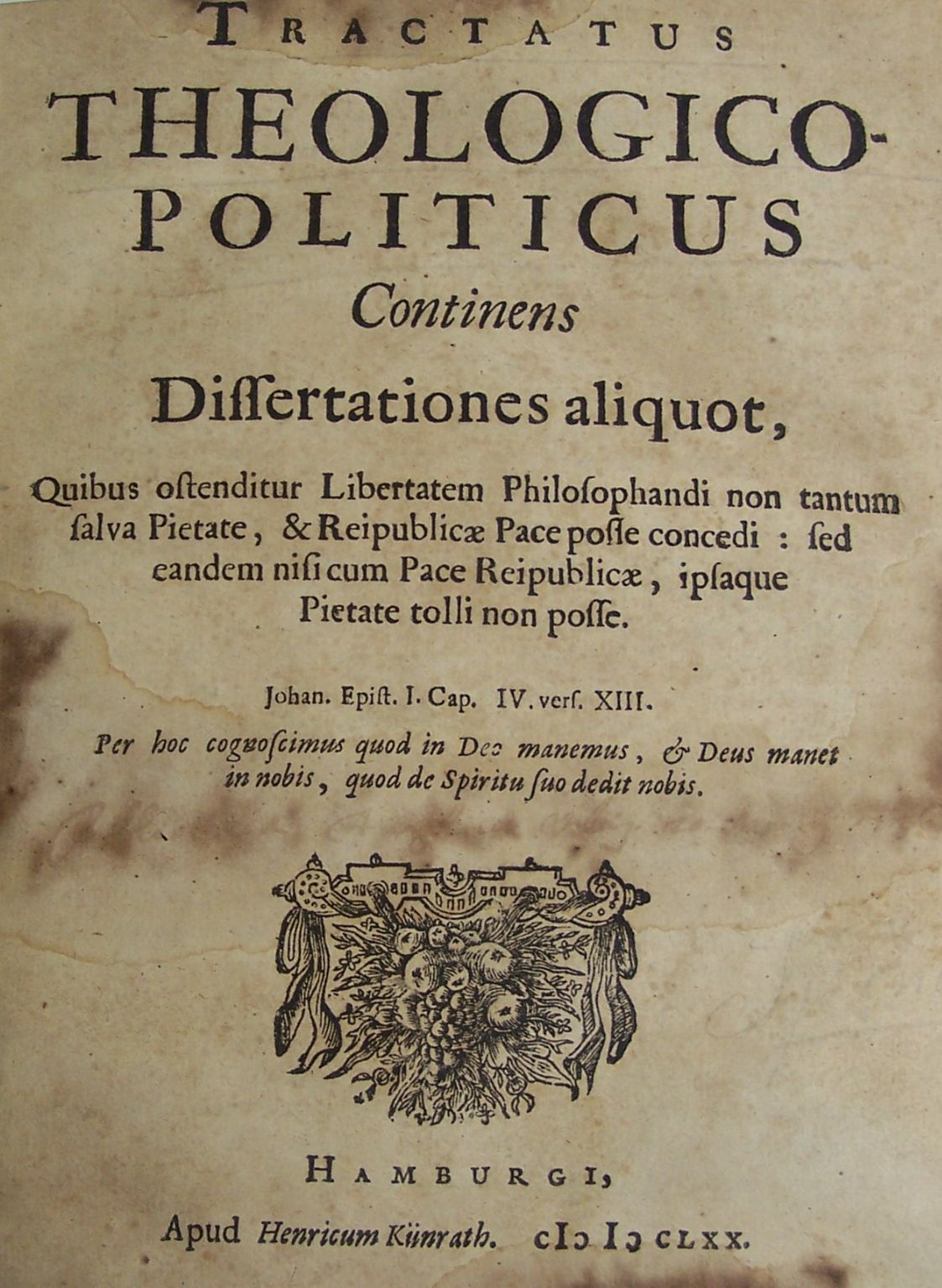 Spinoza, Benedictus de