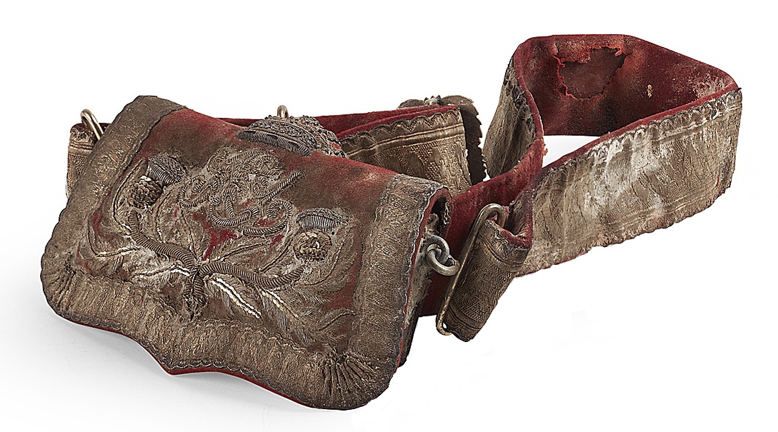 SCARCE AYRSHIRE YEOMANRY OFFICER'S POUCH AND BELT
