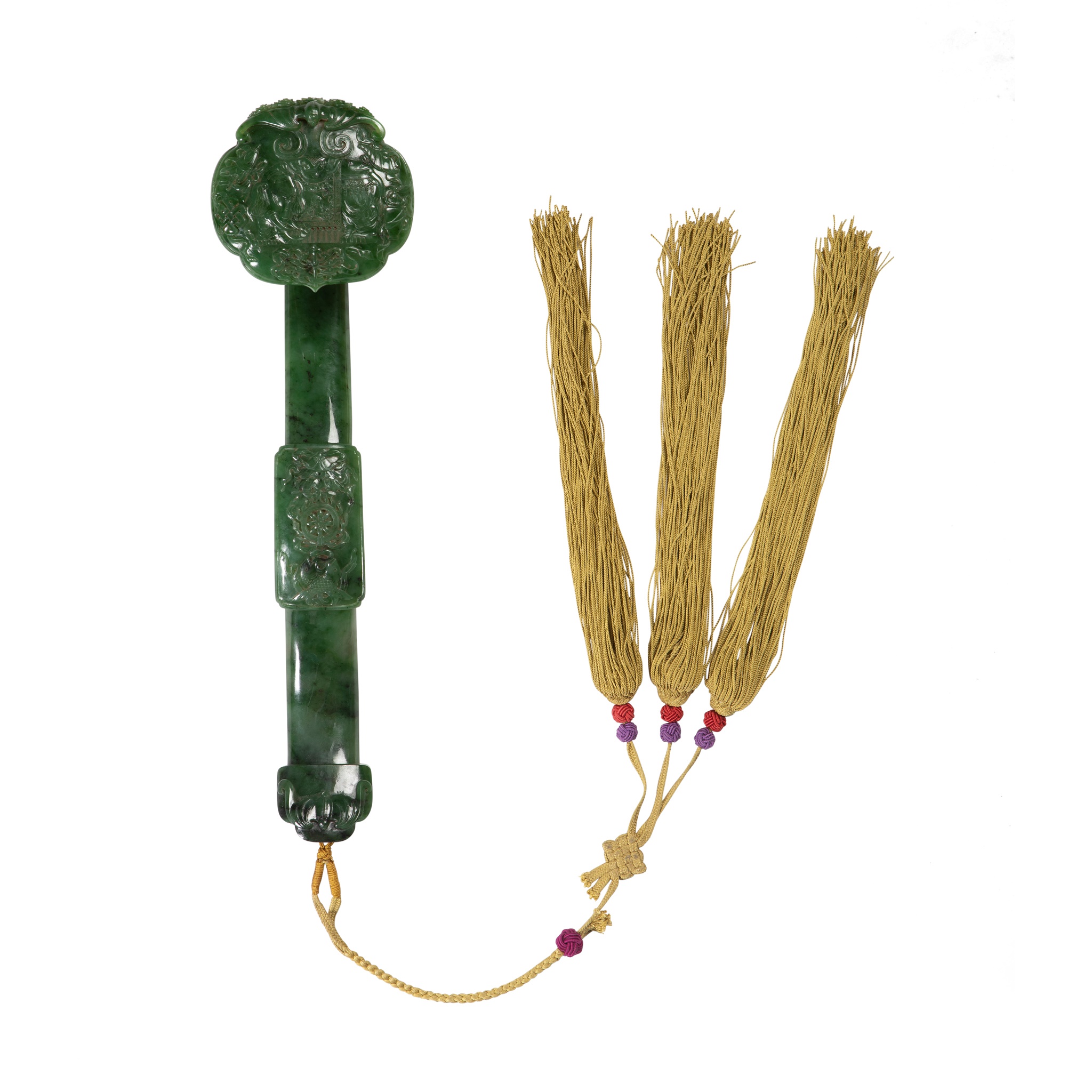 SPINACH-GREEN JADE RUYI SCEPTRE