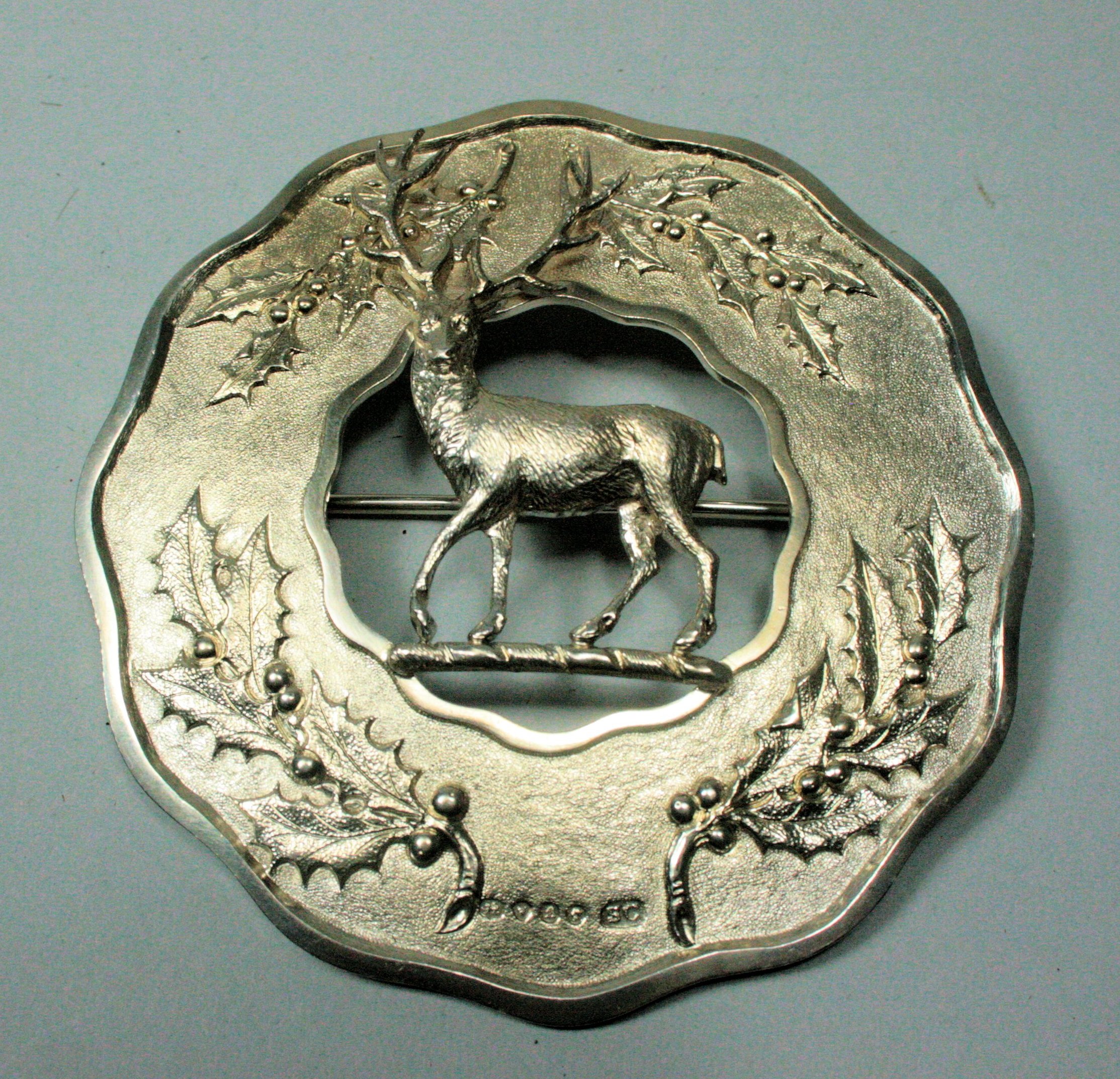 A Victorian plaid brooch