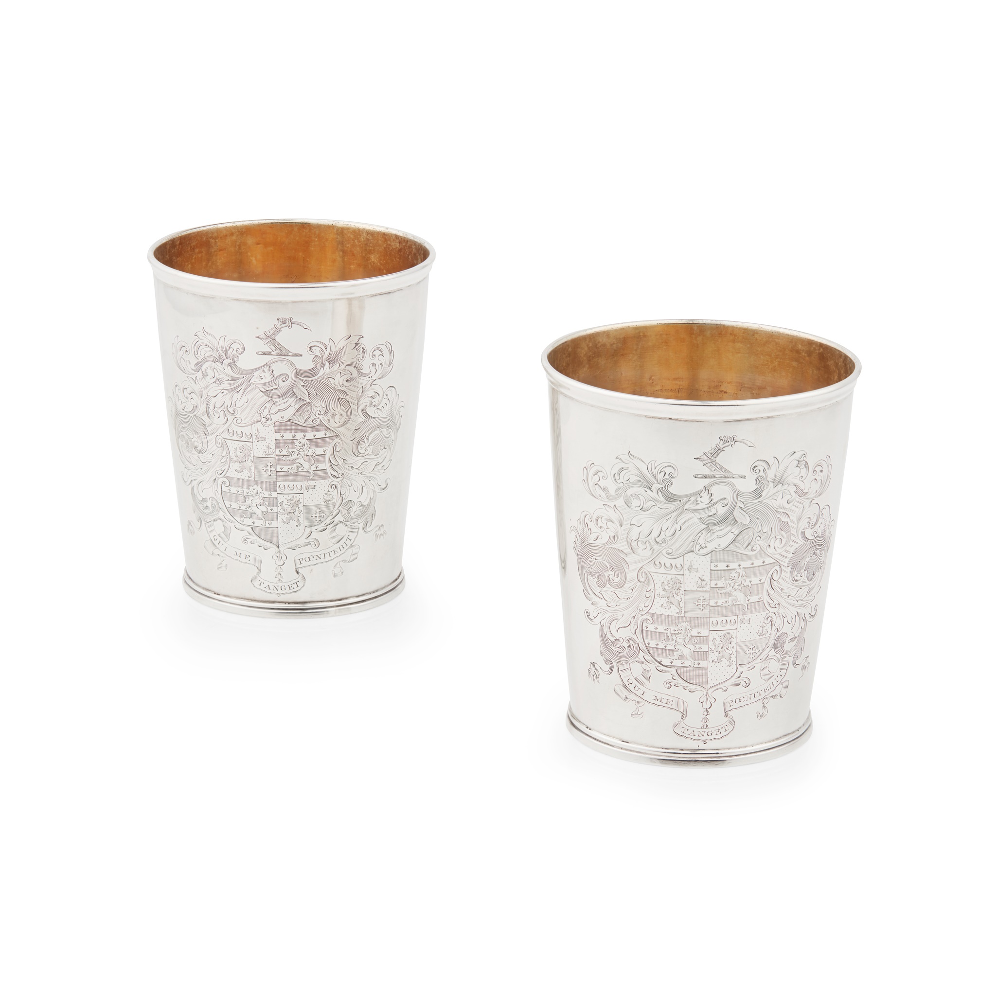 A PAIR OF WILLIAM IV BEAKERS