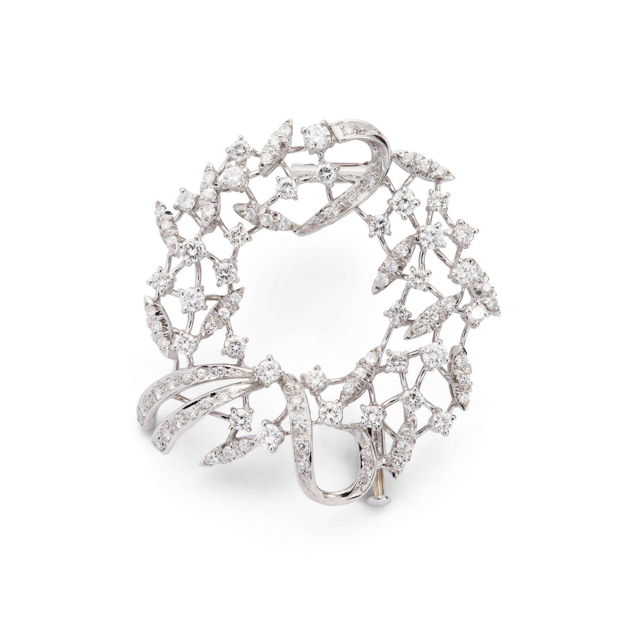 An 18ct gold diamond brooch