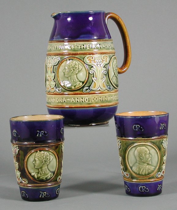 A Doulton Lambeth commemorative lemonade set