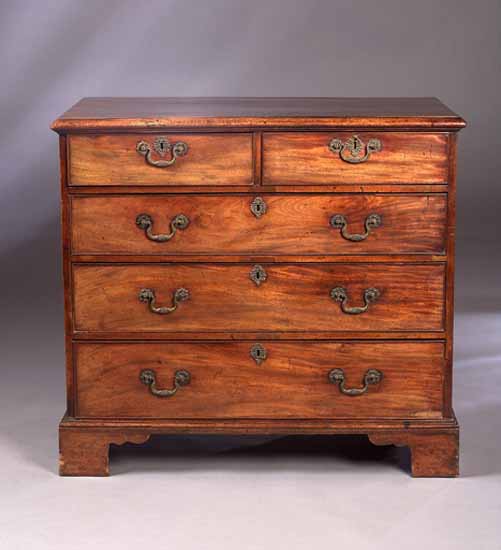 A George III mahogany chest of drawers