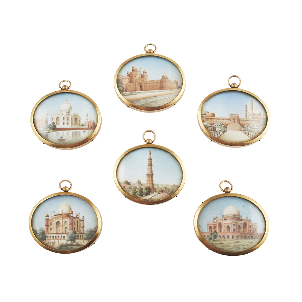 SET OF SIX INDIAN COMPANY SCHOOL MINIATURES