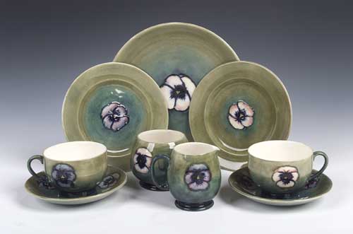 A Moorcroft part tea service,
