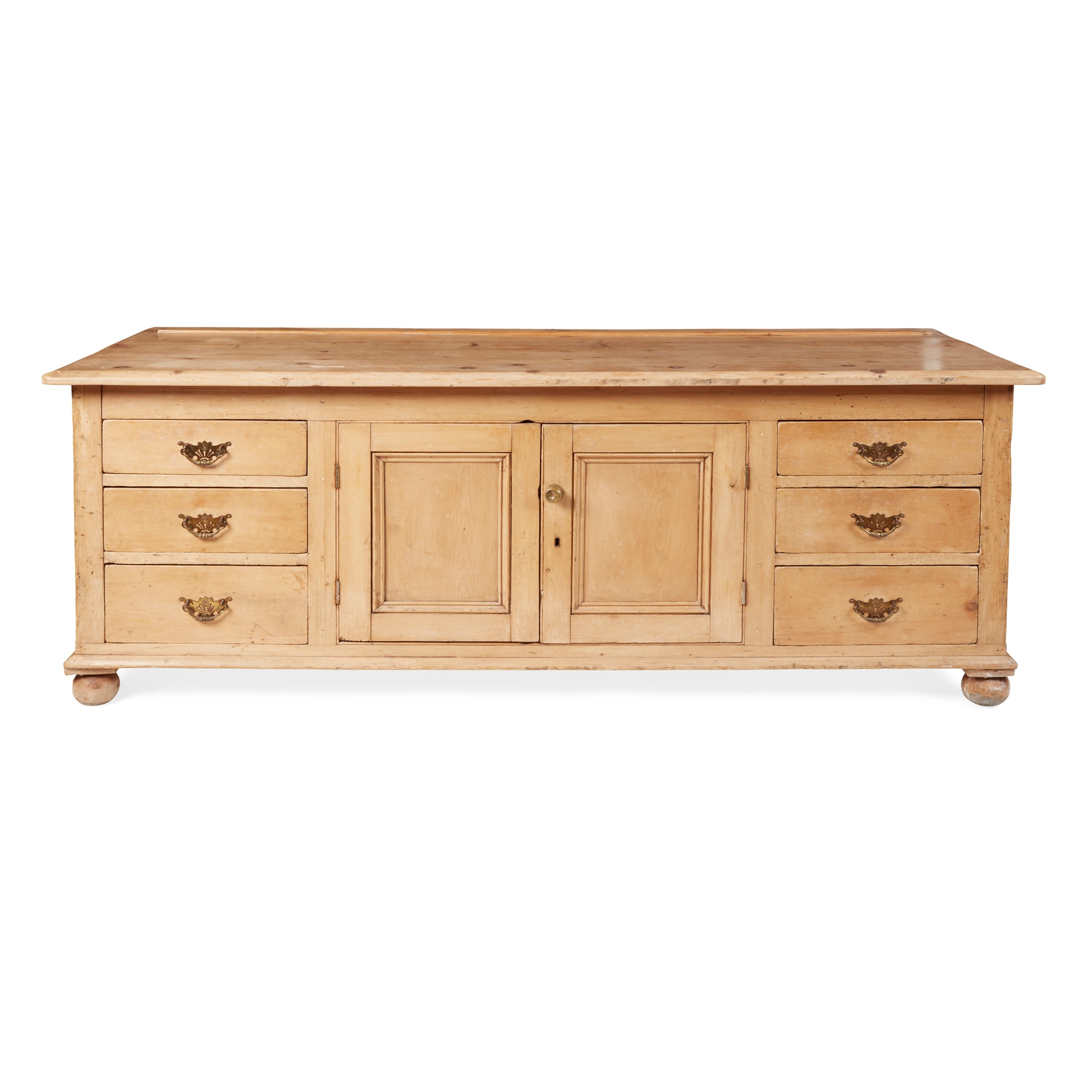 VICTORIAN STRIPPED PINE DRESSER BASE