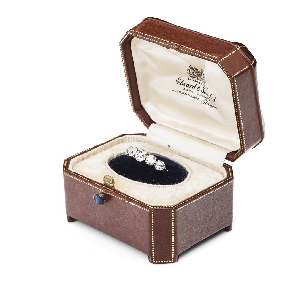 An early 20th century diamond set five-stone ring