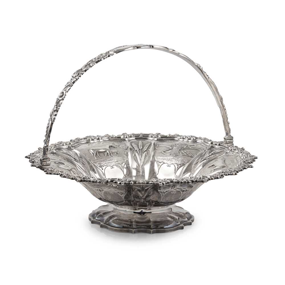 A George IV swing-handled basket