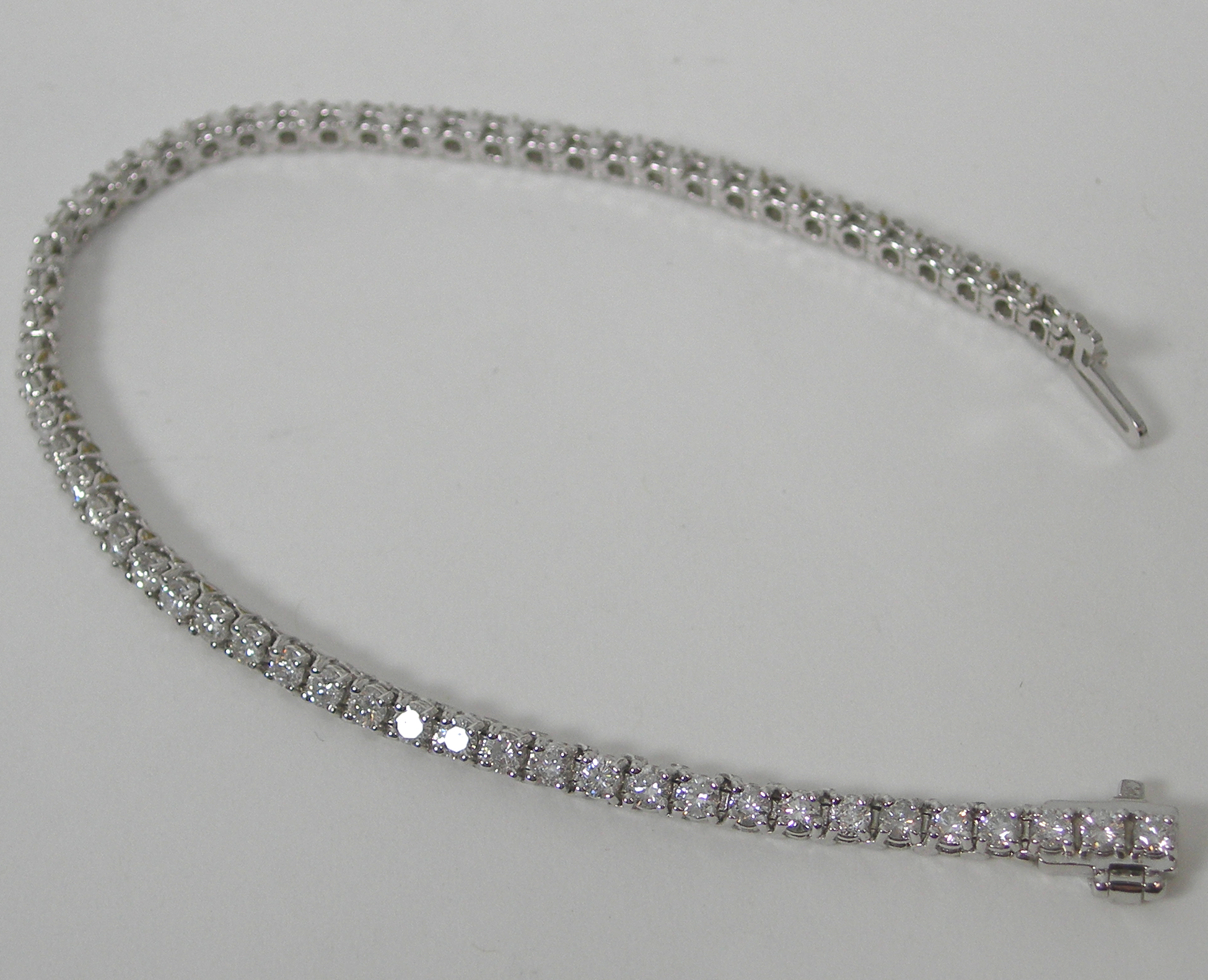 A modern diamond line bracelet,