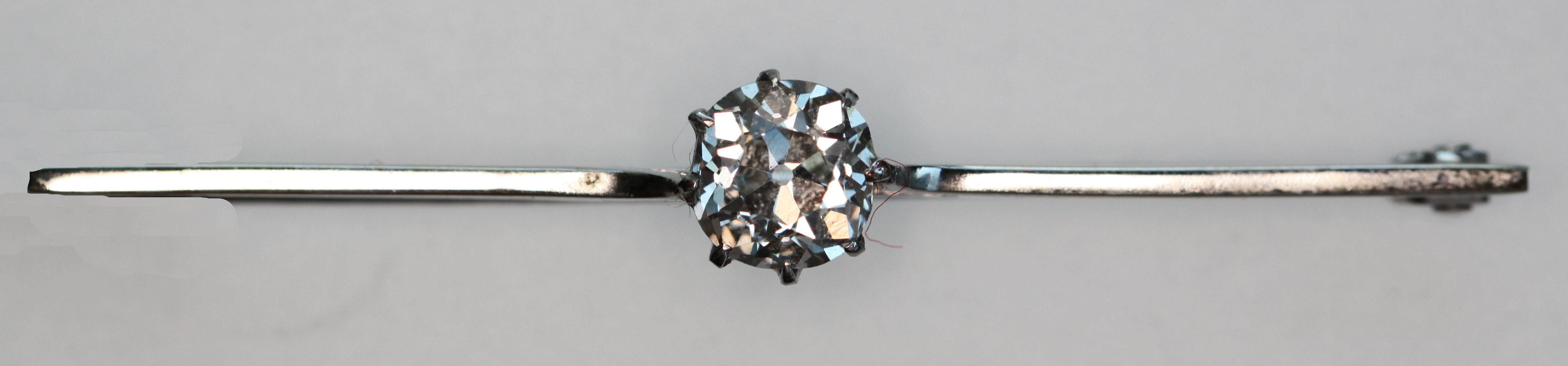 An early 20th century diamond set bar brooch