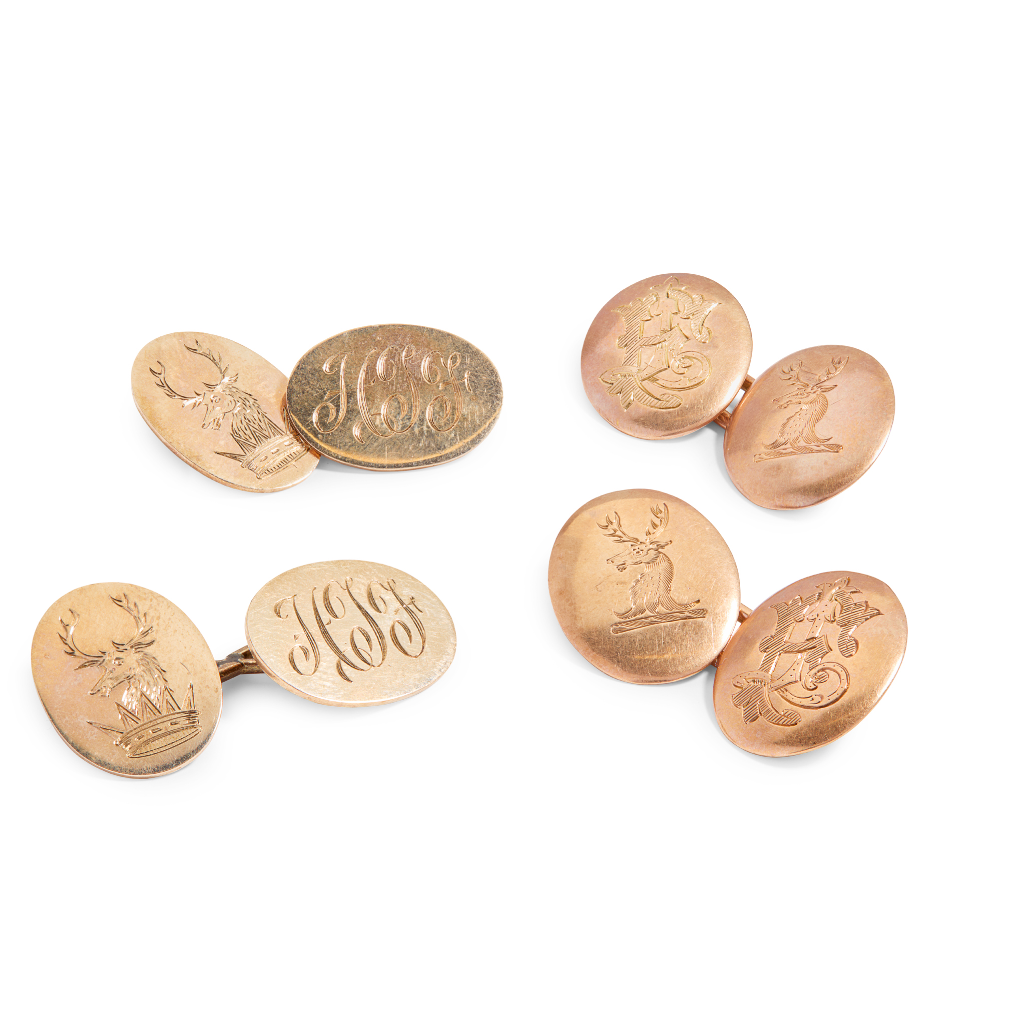 Two pairs of gentleman's cufflinks