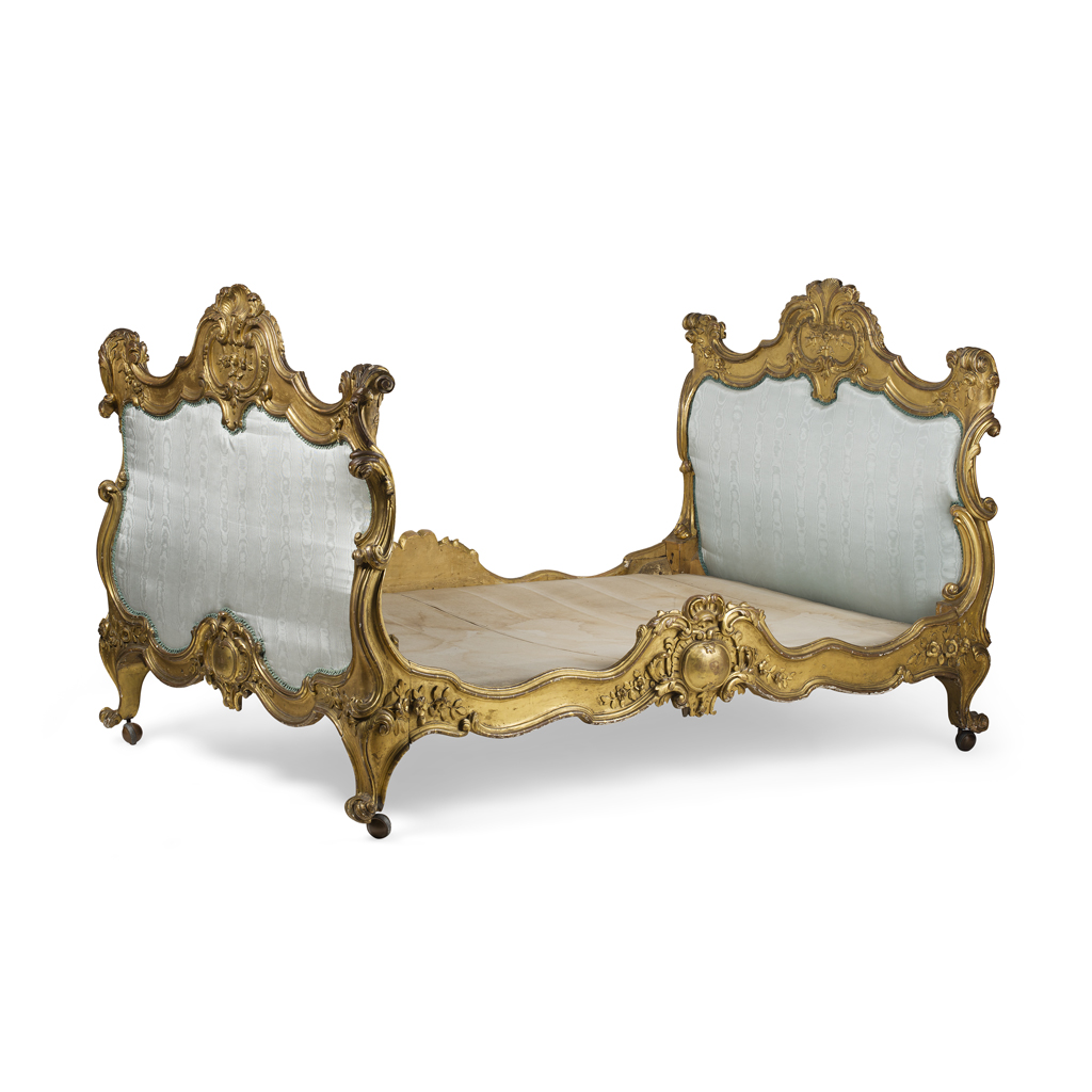 FRENCH ROCOCO GILTWOOD LIT D'ALCOVE