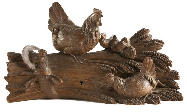 A 19th century Swiss carved softwood box