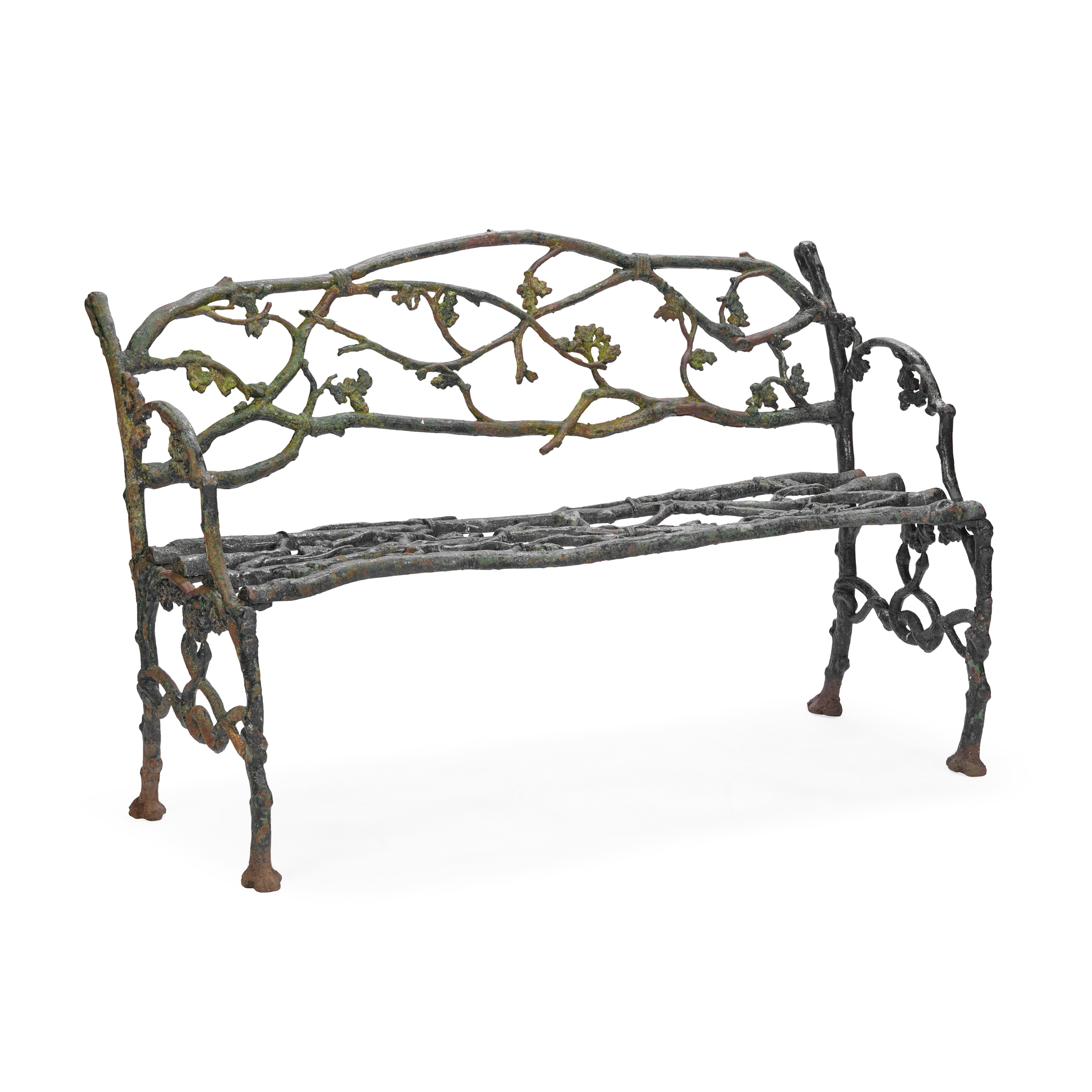 COALBROOKDALE CAST IRON 'RUSTIC' GARDEN BENCH