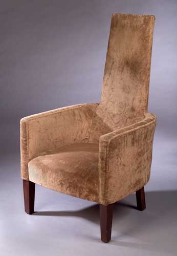 A Scottish Art Nouveau upholstered armchair, in the manner of George Walton