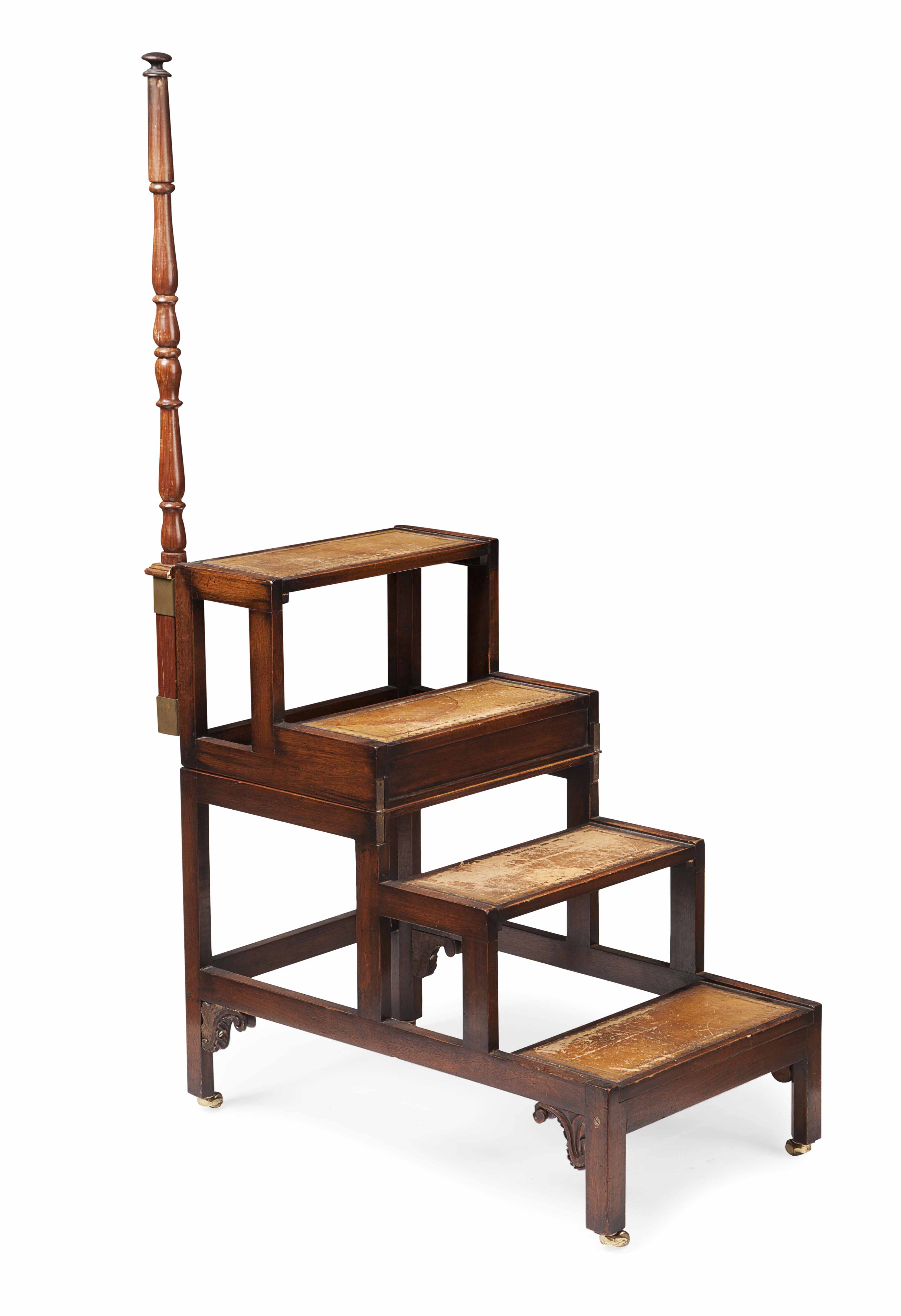 SET OF REGENCY MAHOGANY METAMORPHIC LIBRARY STEPS