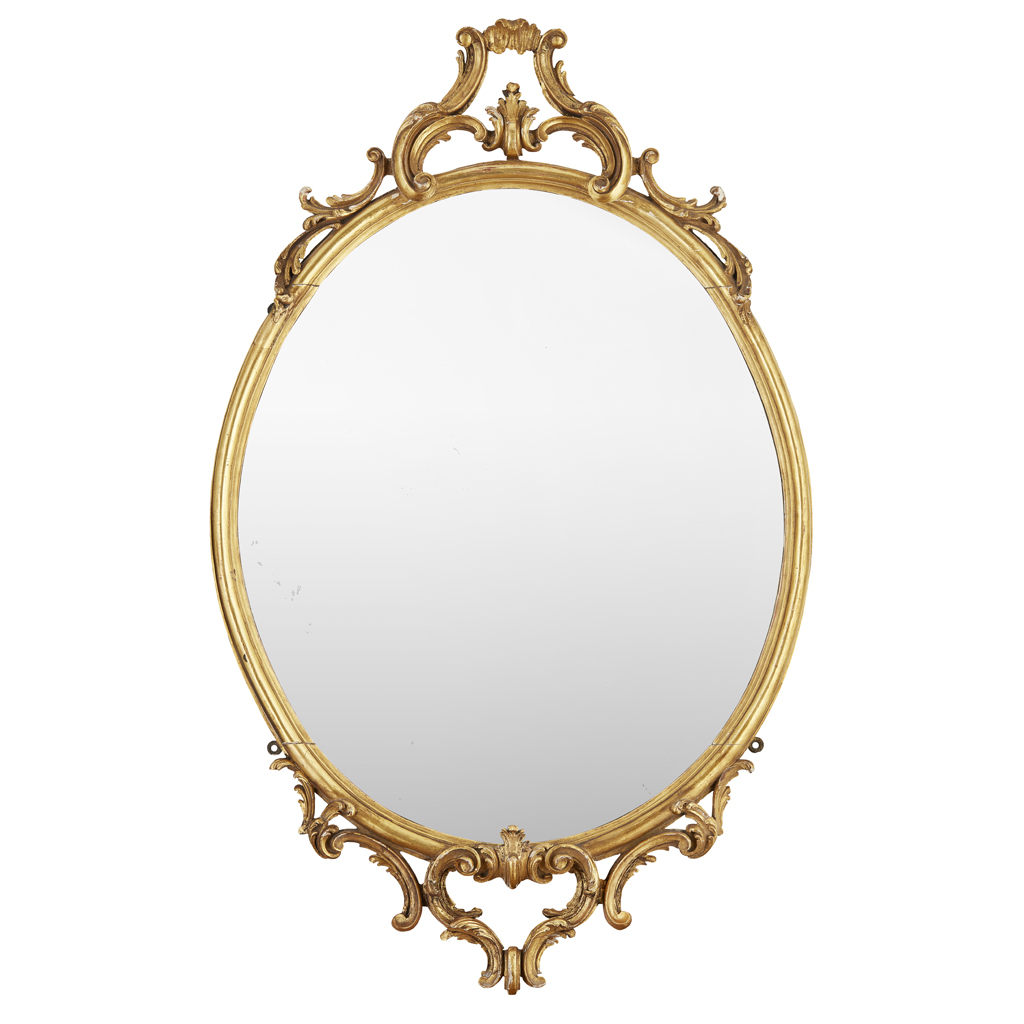 GEORGIAN CARVED GILTWOOD MIRROR