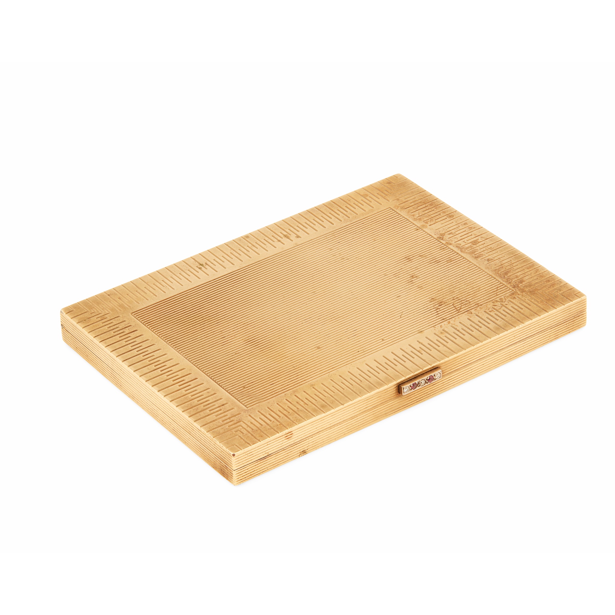 A 1950s 9ct gold cigarette case