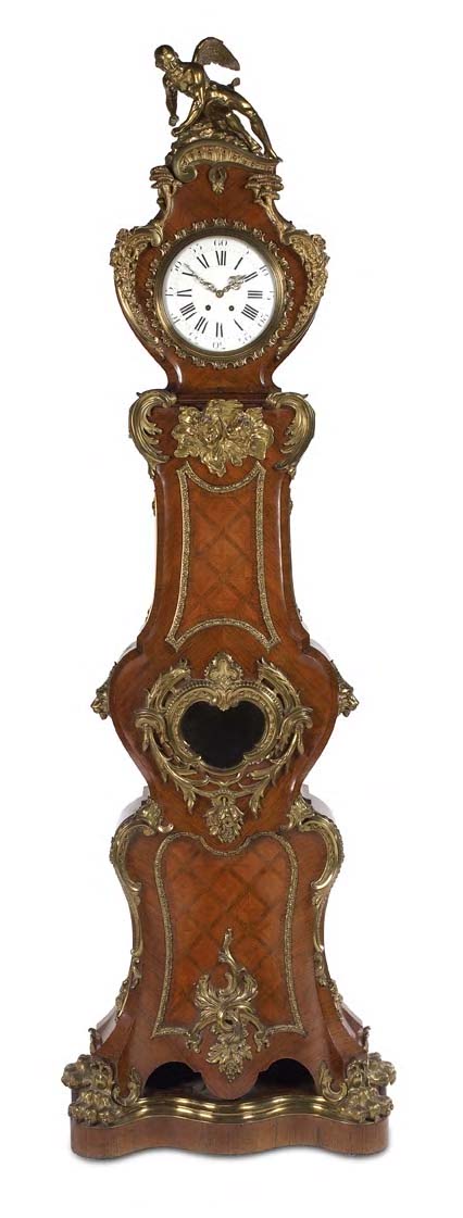 A Louis XVI style kingwood longcase clock,