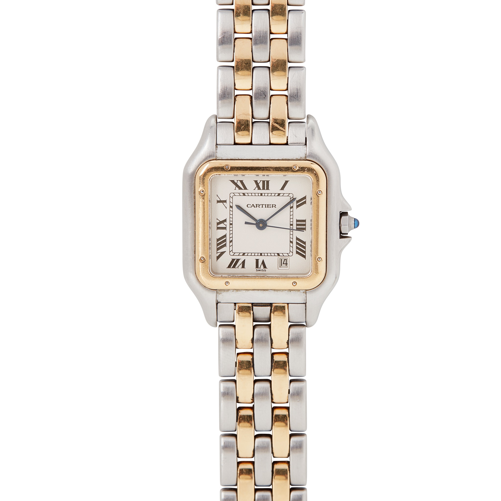 A gentleman's 18ct gold and steel wristwatch, Cartier
