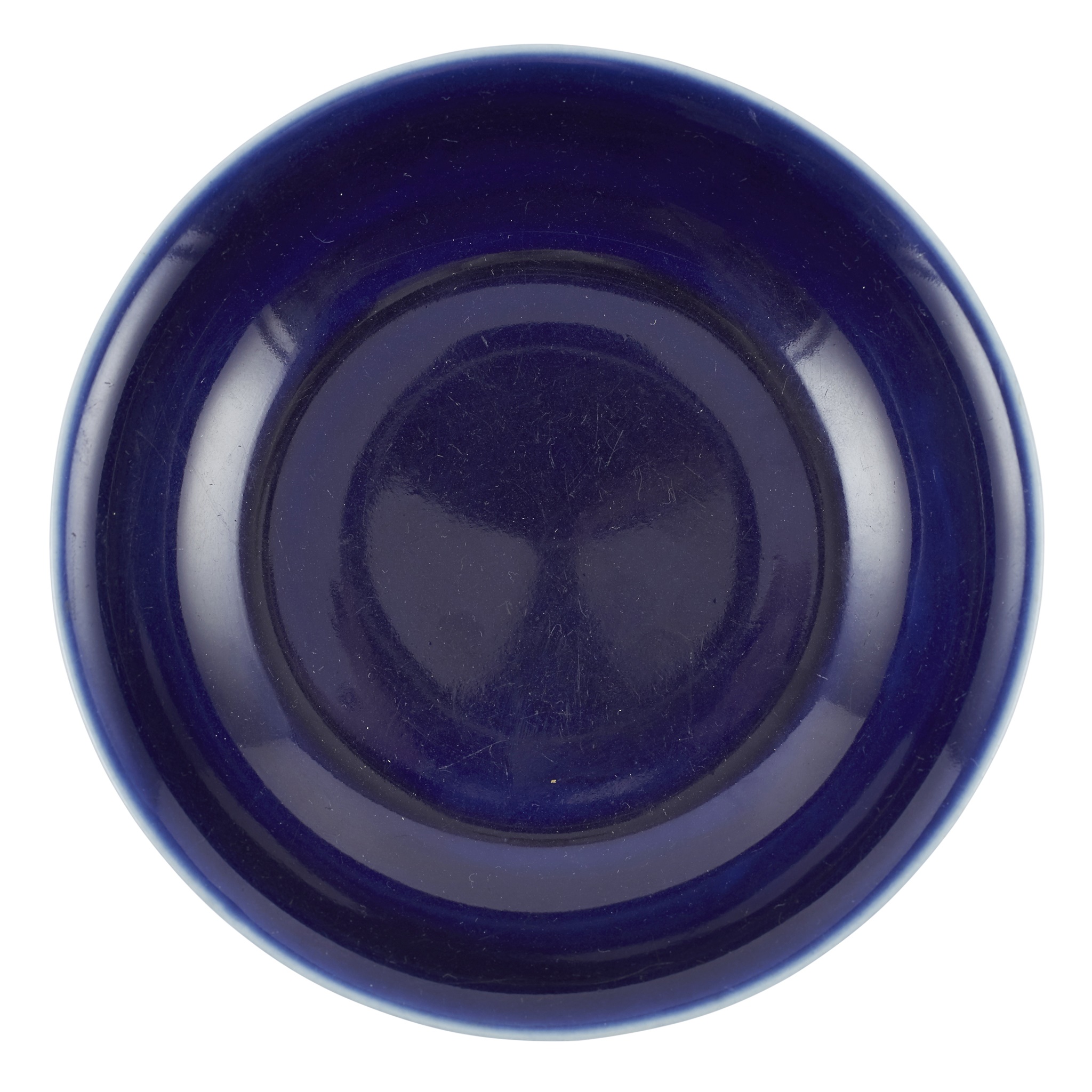 BLUE-GLAZED SHALLOW DISH