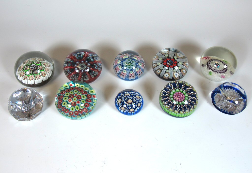 A group of ten Scottish paperweights