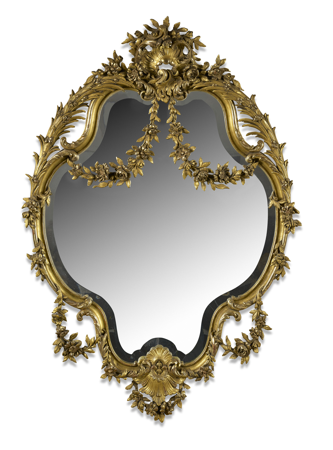 LOUIS XVI STYLE GILTWOOD MIRROR