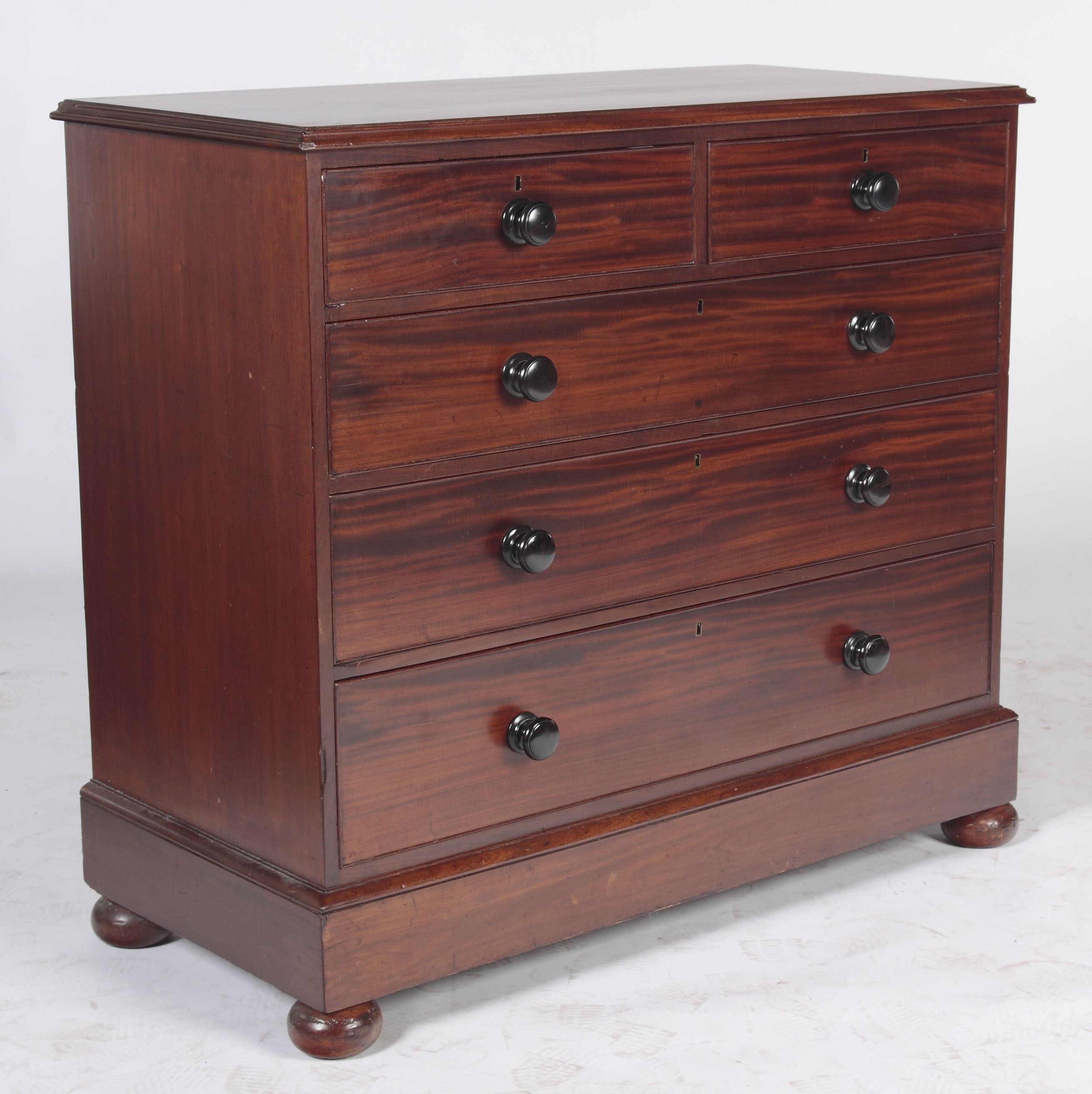 A late 19th century mahogany chest