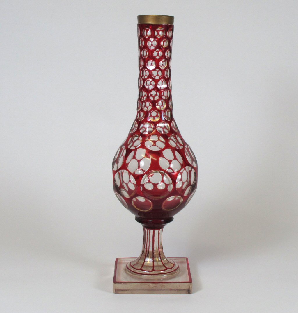 BOHEMIAN RUBY FLASH VASE