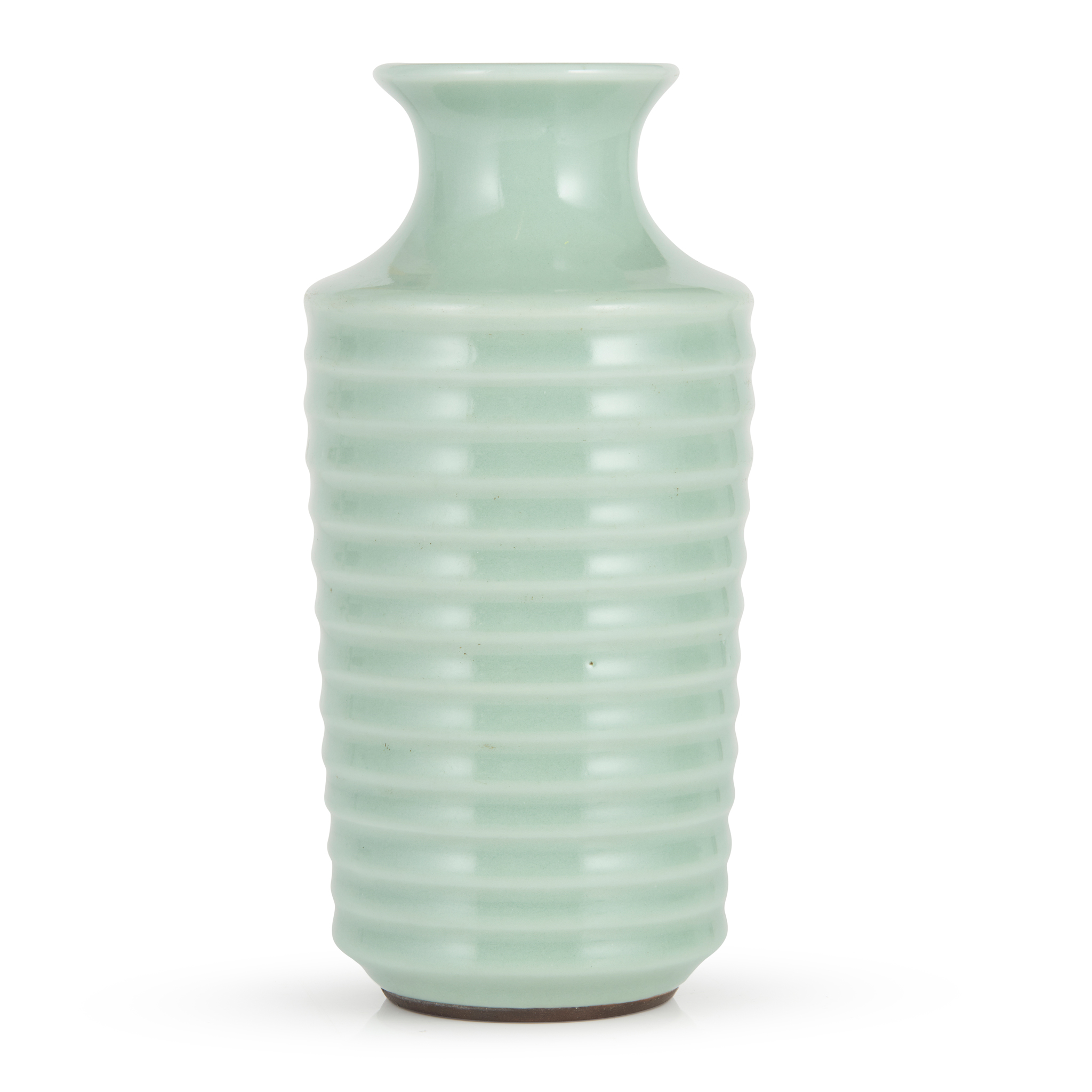 CHINESE CELADON-GLAZED ‘RIBBED’ VASE