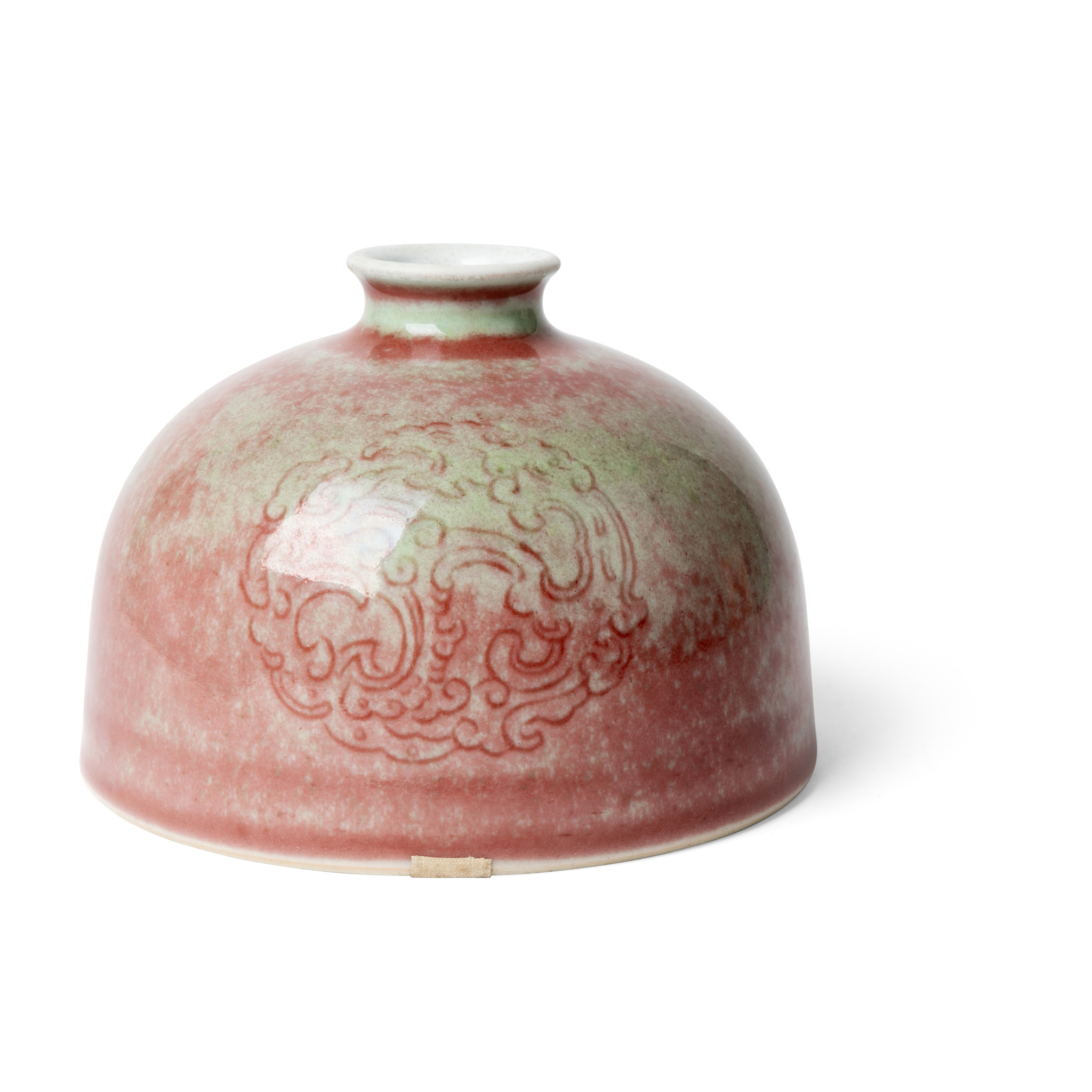 CHINESE PEACHBLOOM-GLAZED BEEHIVE WATER POT