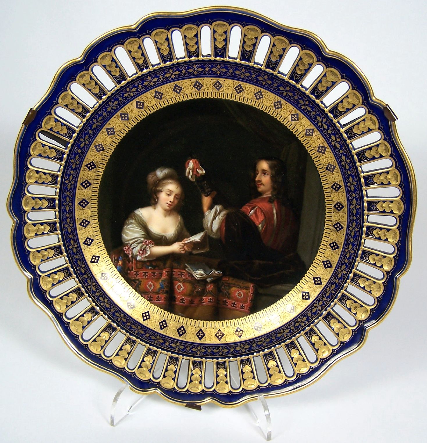 MEISSEN PLATE 'DIE LANGERIN VON CASPAR NETSCHER'