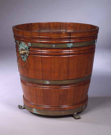A Victorian mahogany log barrel