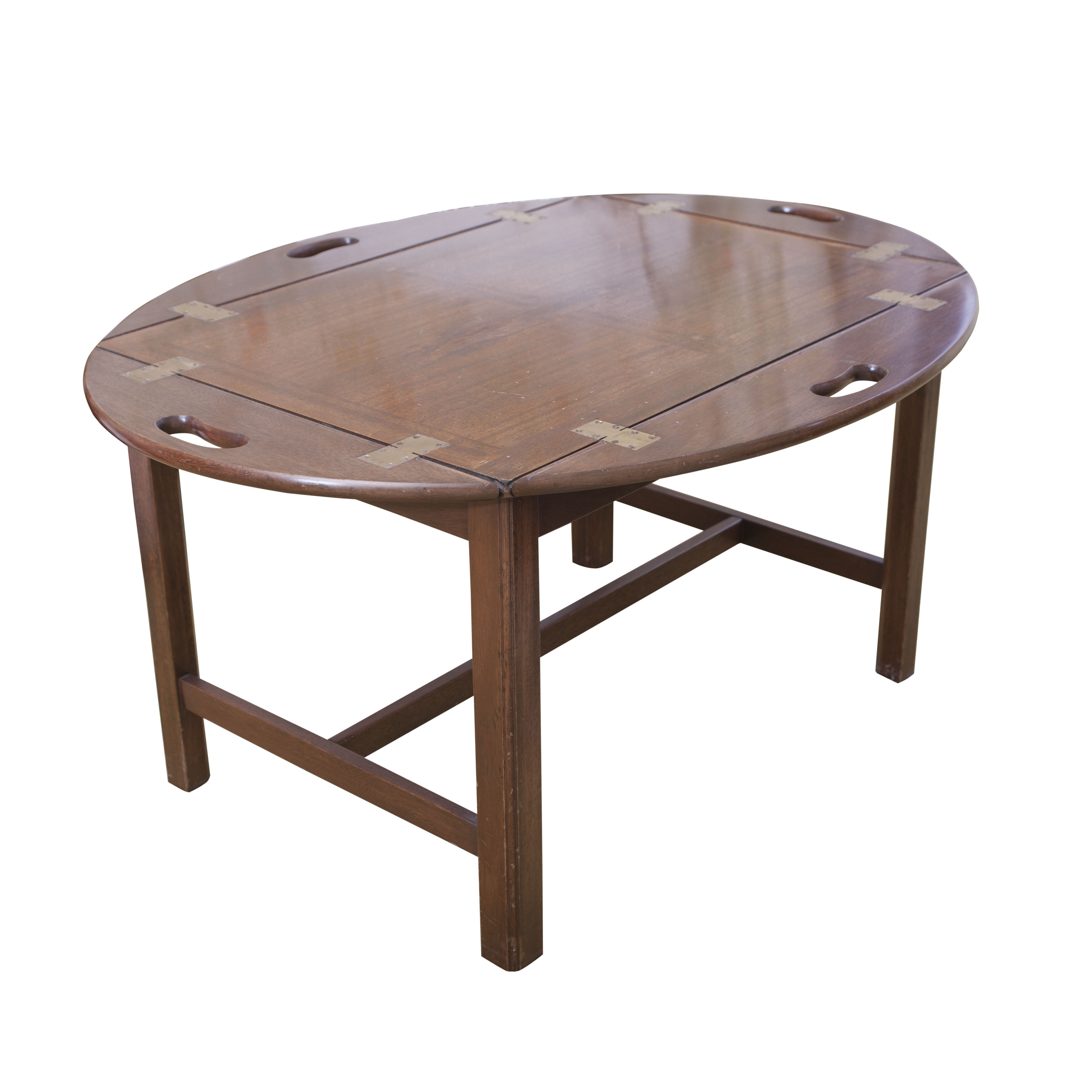 OVAL MAHOGANY BUTLER'S TRAY TABLE