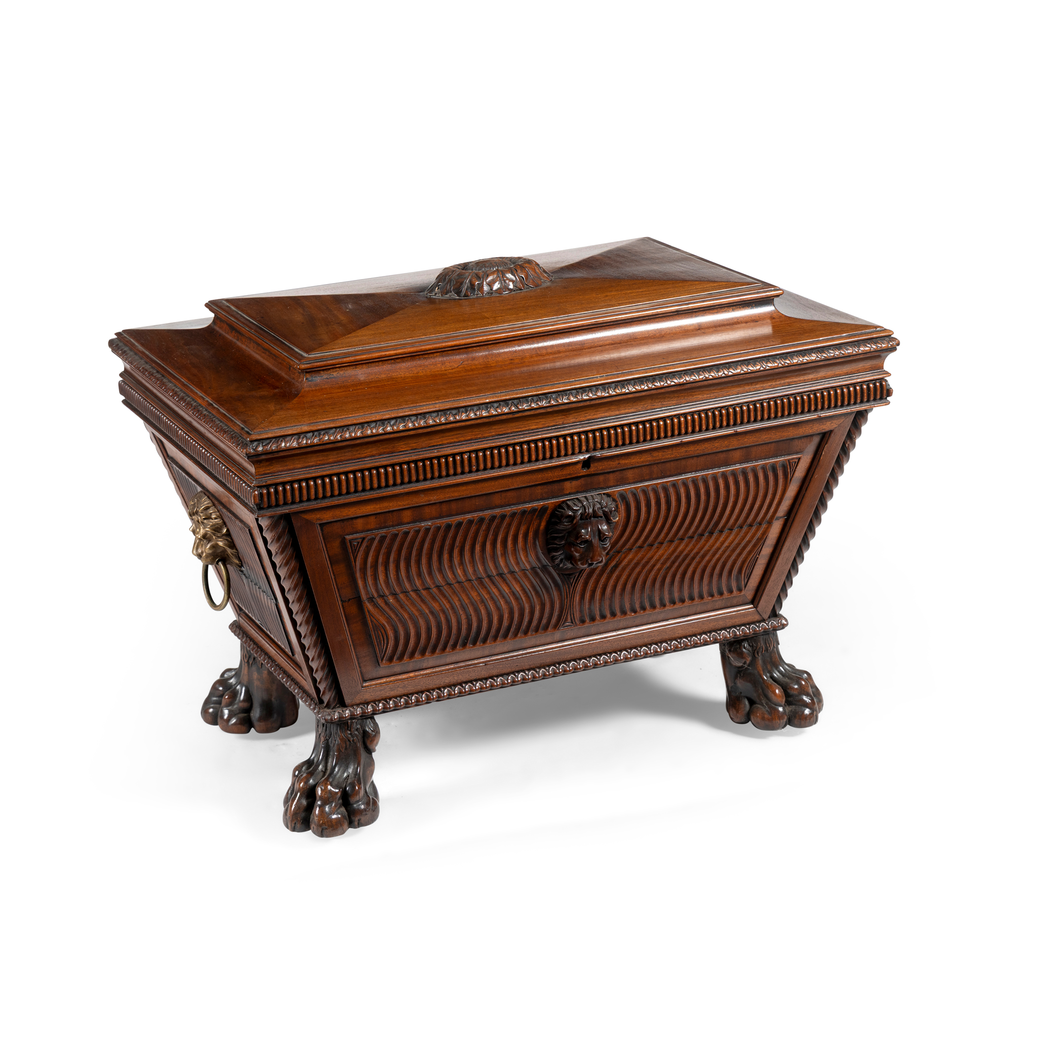 A REGENCY MAHOGANY CELLARETTE