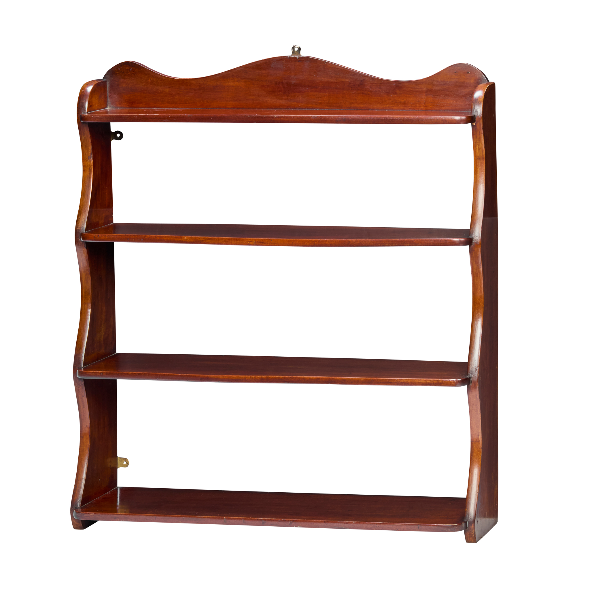 MAHOGANY WATERFALL HANGING SHELF